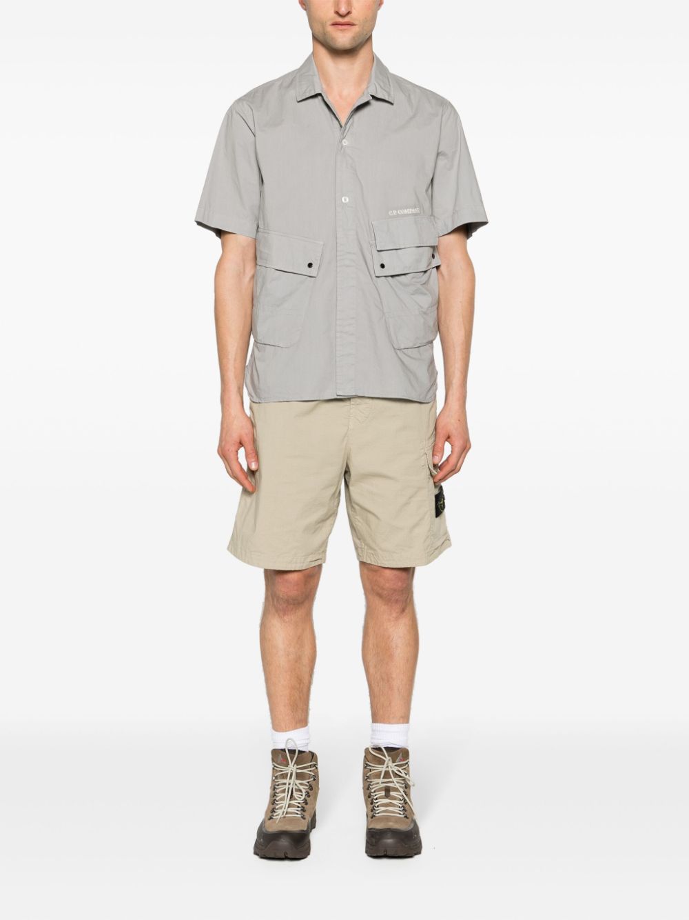 C.P. Company multi-pocket cotton shirt - Grey