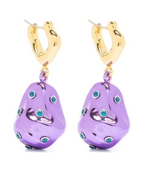 Vann Jewelry أقراط متدلية بزينة كريستال