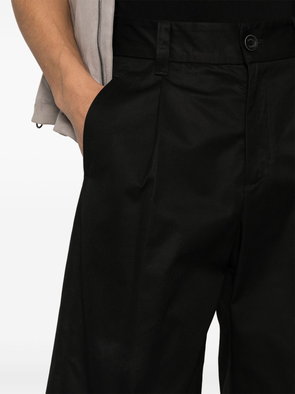 Herno Shorts met geplooid detail Zwart