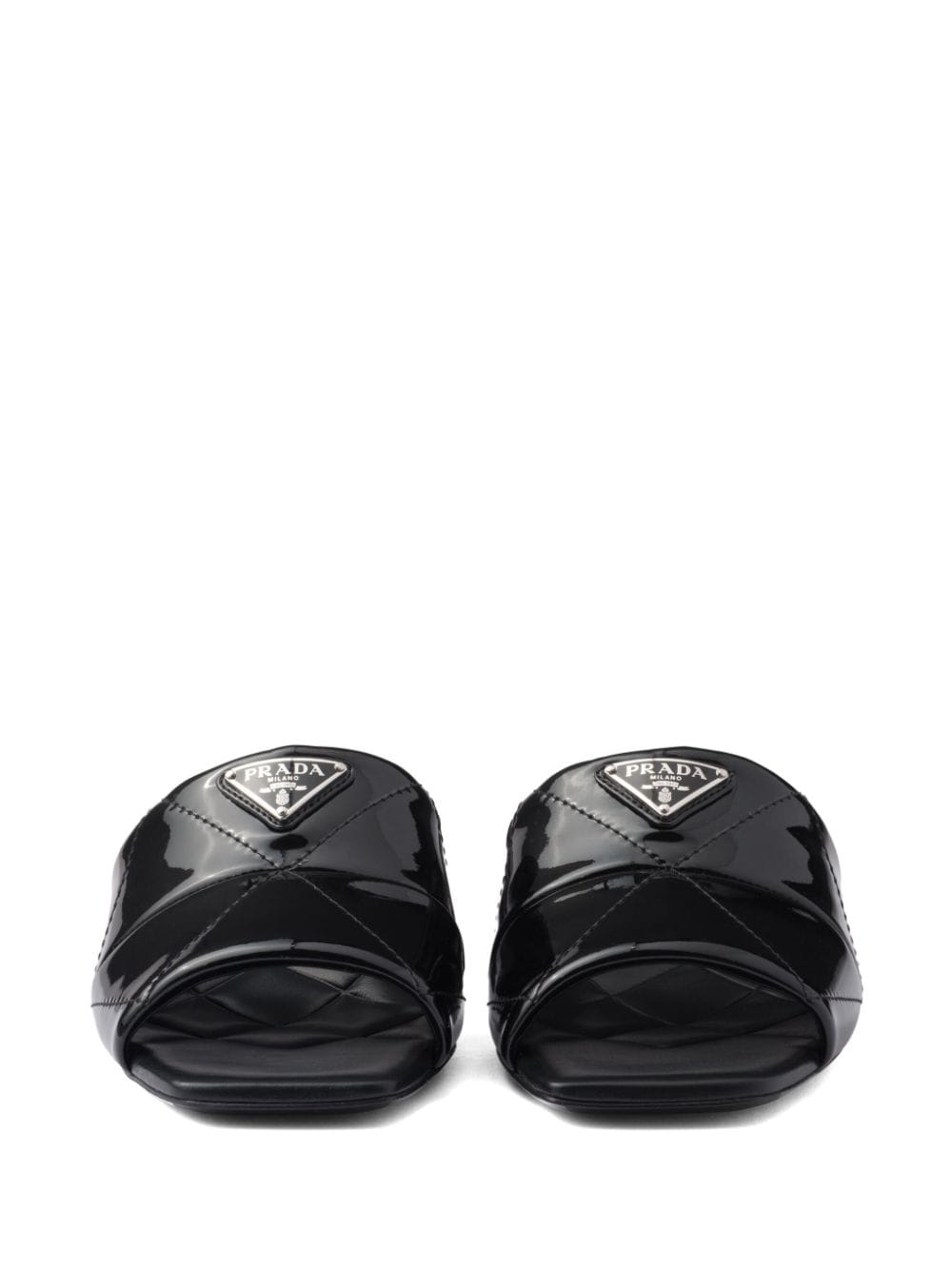 Shop Prada 35mm Quilted Leather Mules In Black