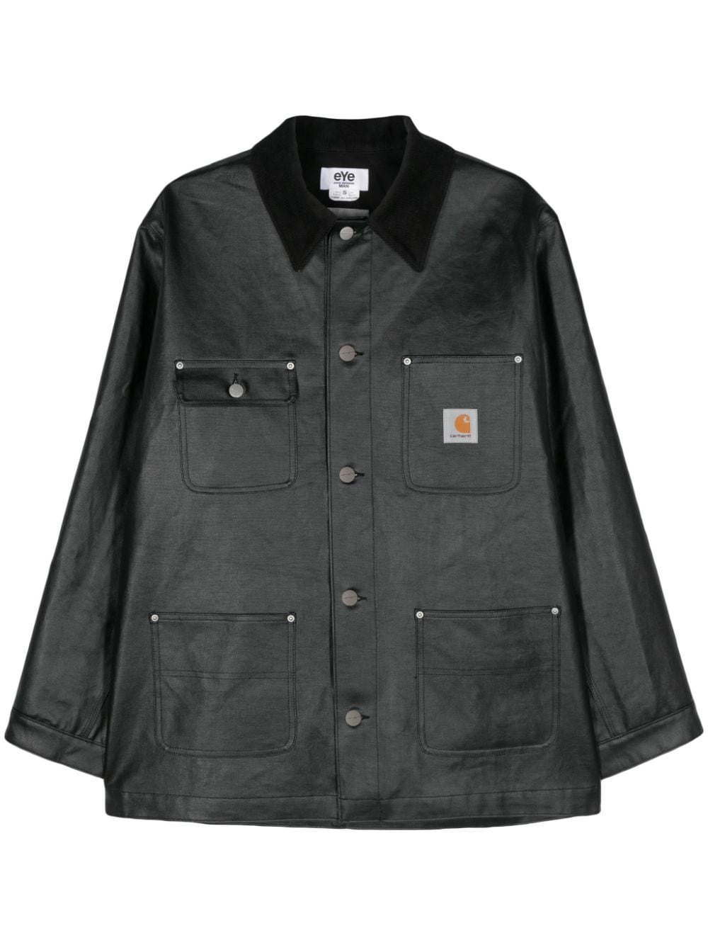 Shop Junya Watanabe X Carhartt Canvas Shirt Jacket In Black