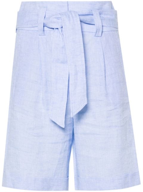 Peserico linen high-waisted shorts