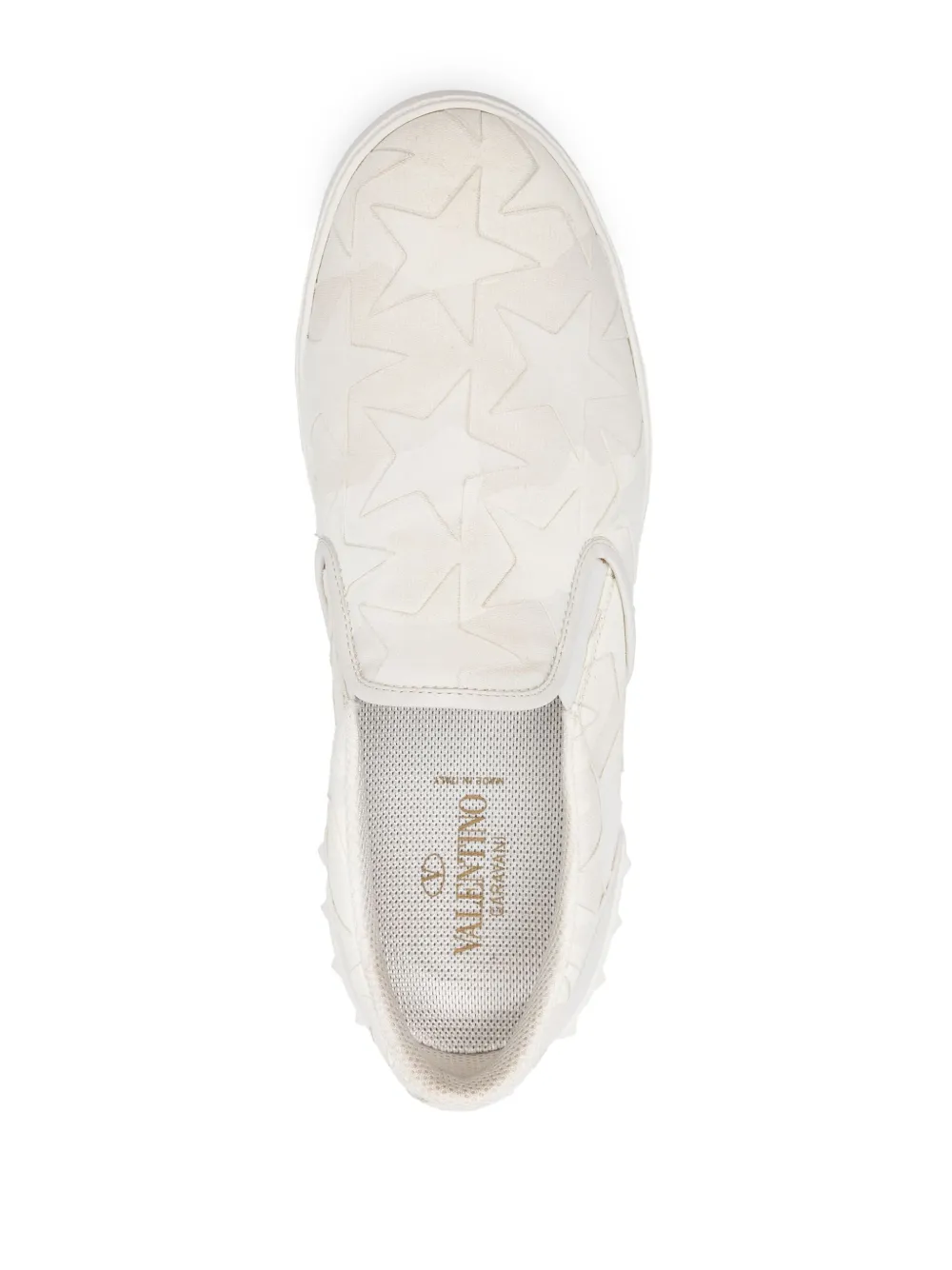 Valentino Garavani star-jacquard canvas sneakers White