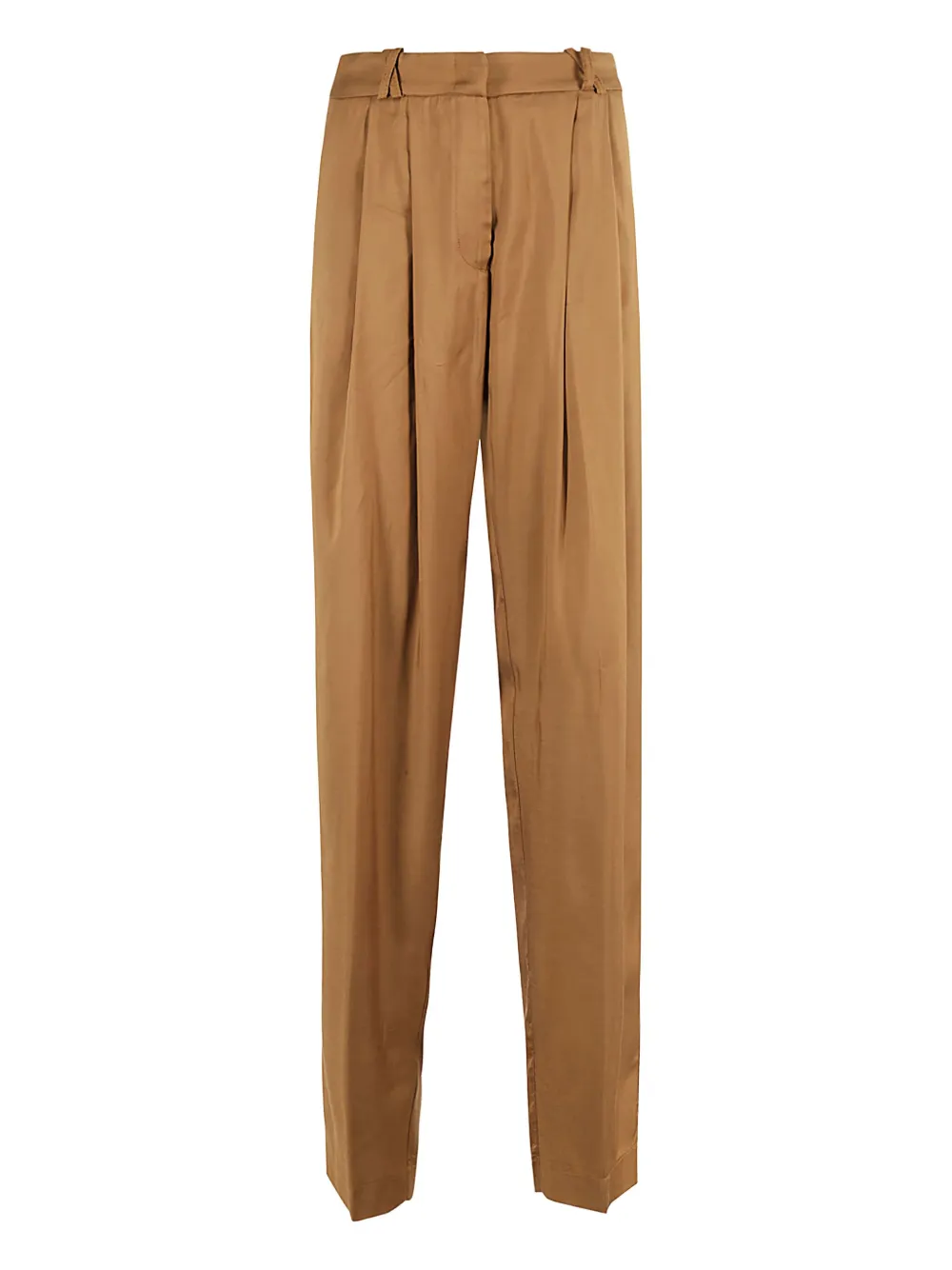 Shop Federica Tosi Straight-leg Trousers In Brown