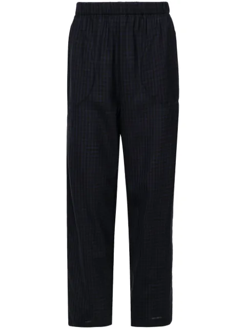 Barena pantalones tapered con cuadros estampados