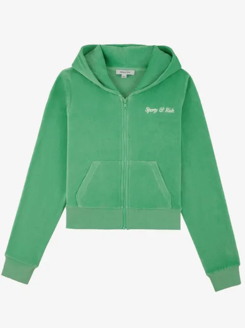Sporty & Rich Italic Logo cotton hoodie