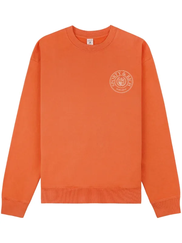 NEW online SPORTY & RICH SUNNY ORANGE UNISEX SWEATSHIRT SZ LARGE