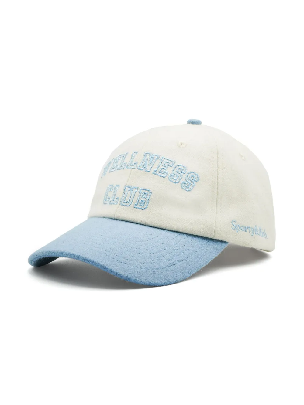 Shop Sporty And Rich Logo-embroidered Cotton-twill Baseball Cap In Neutrals