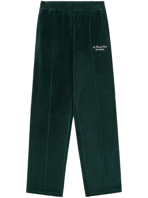 Sporty & Rich Faubourg velour track pants