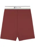 Sporty & Rich Runner Script bike shorts - Brown