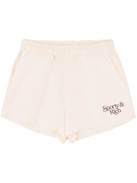 Sporty & Rich Bardot Disco cotton track shorts