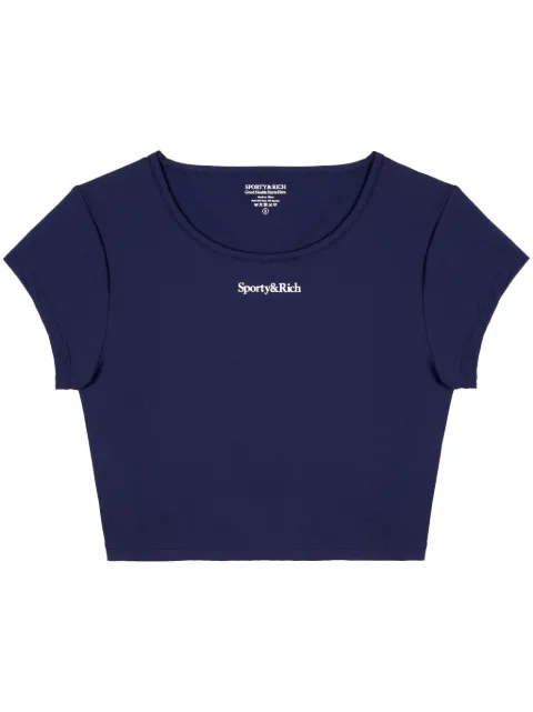Sporty & Rich serif-logo training T-shirt