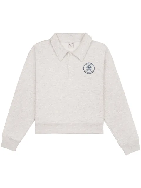 Sporty & Rich Bristol-crest long-sleeve polo top