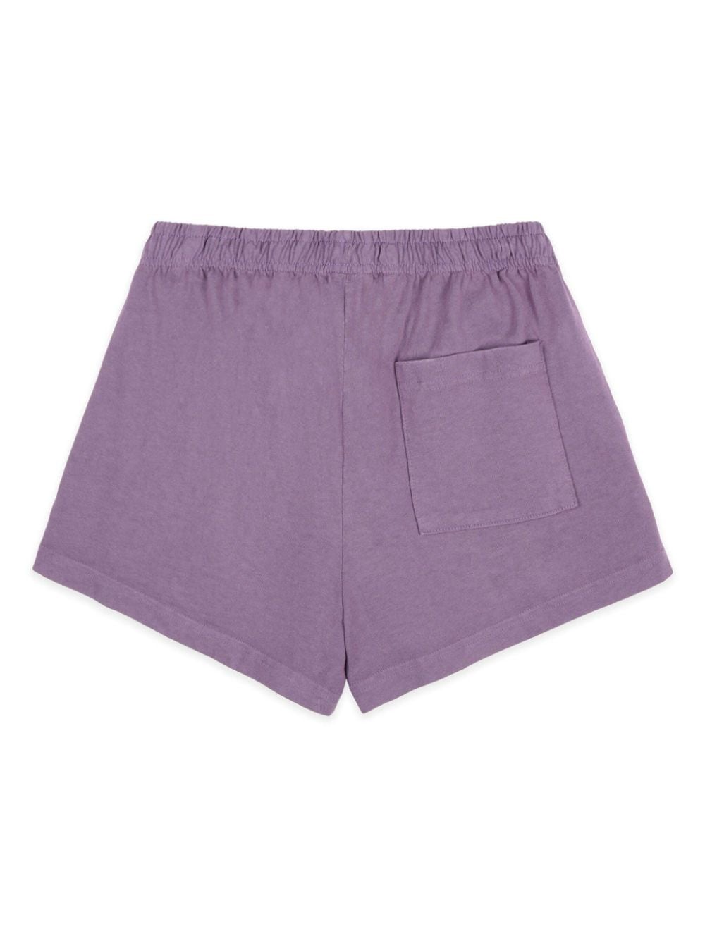 Shop Sporty And Rich Disco Logo-embroidered Shorts In Purple