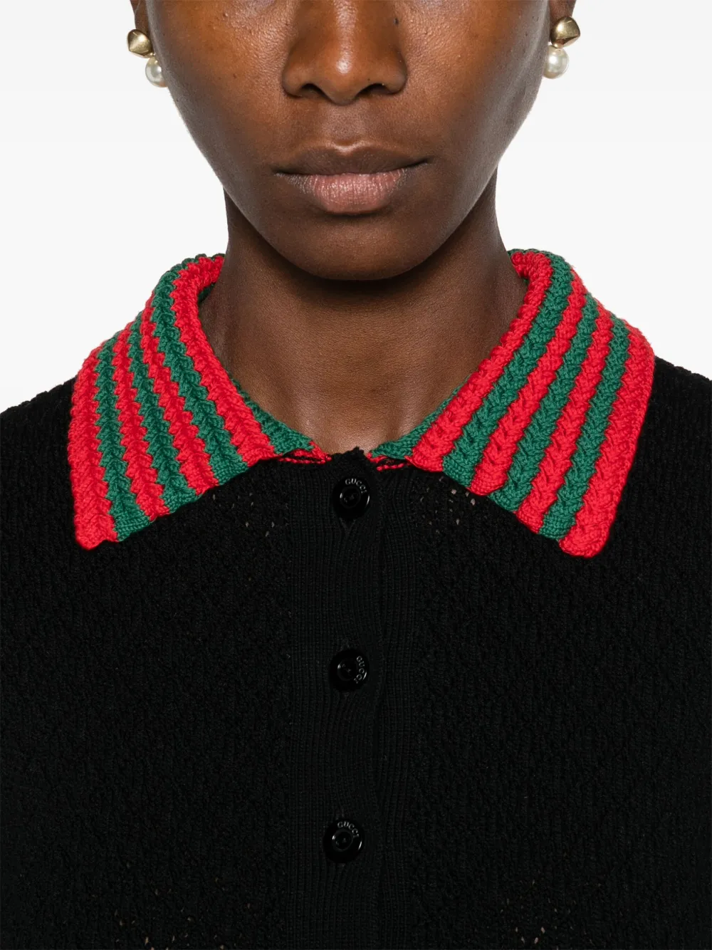 Gucci Gehaakt vest met afwerking Zwart