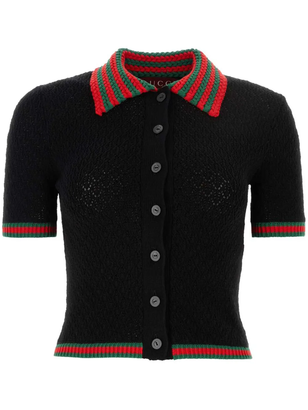 Gucci Gehaakt vest met afwerking Zwart