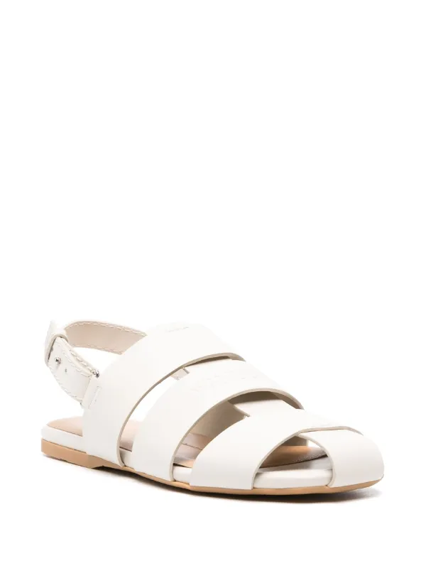 サンダル・ミュール Jw Anderson  Sandals Women Leather White Chain Twist leather sandals in white - JW Anderson | Mytheresa