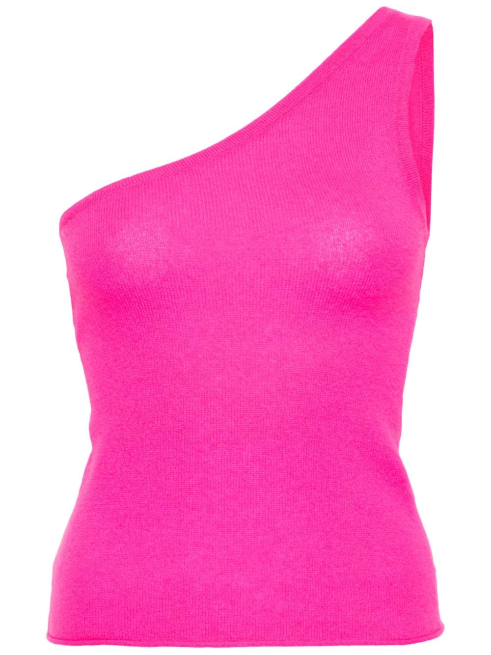 Crush Cashmere Ginny One-shoulder Top In Pink