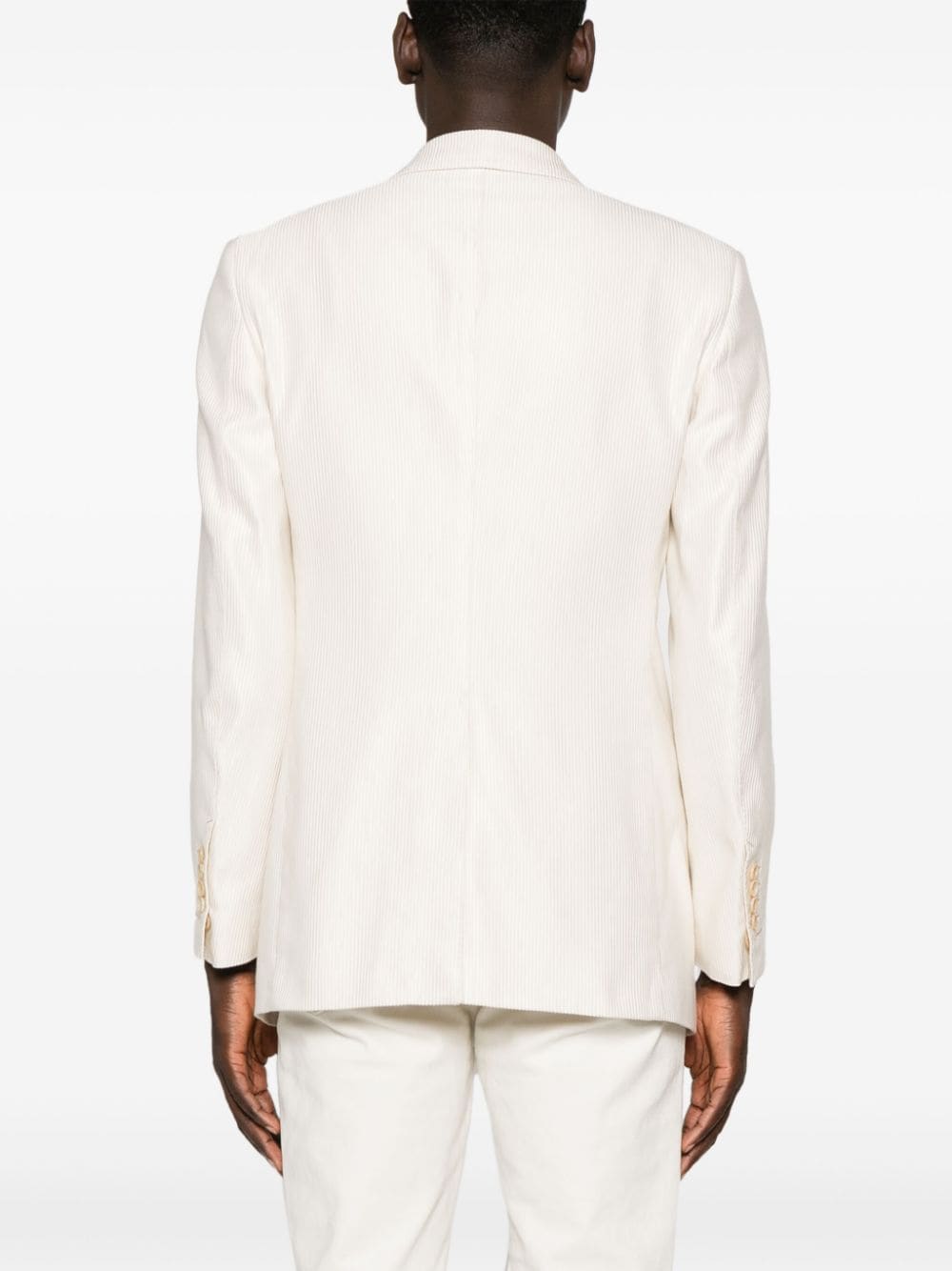 Shop Tom Ford Cannete Atticus Double-breasted Blazer In White