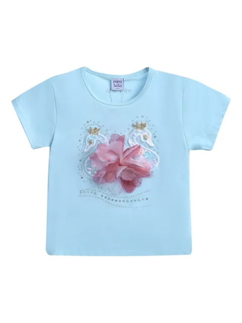 Mimi Tutu swan-appliqué T-shirt