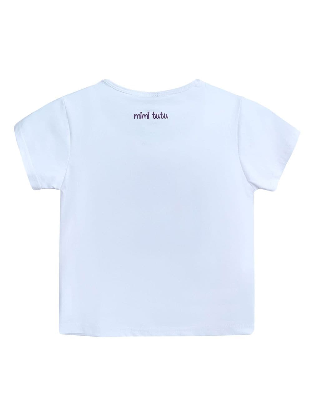 Shop Mimi Tutu Swan-appliqué T-shirt In White