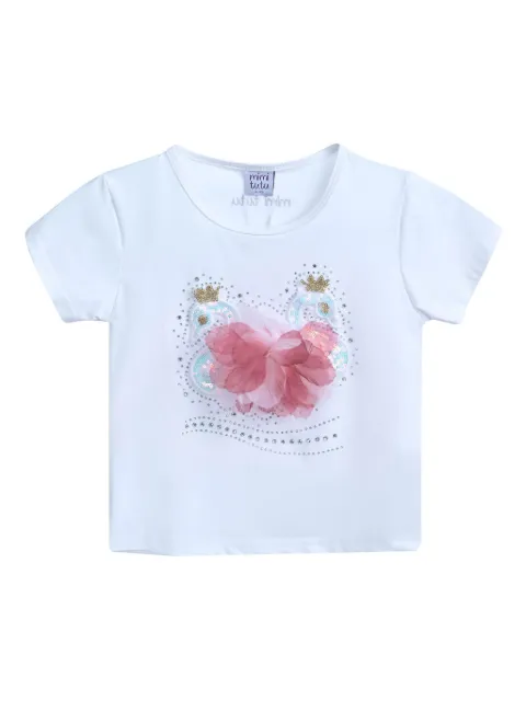 Mimi Tutu playera con aplique de cisne