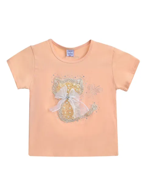 Mimi Tutu playera con aplique de gato