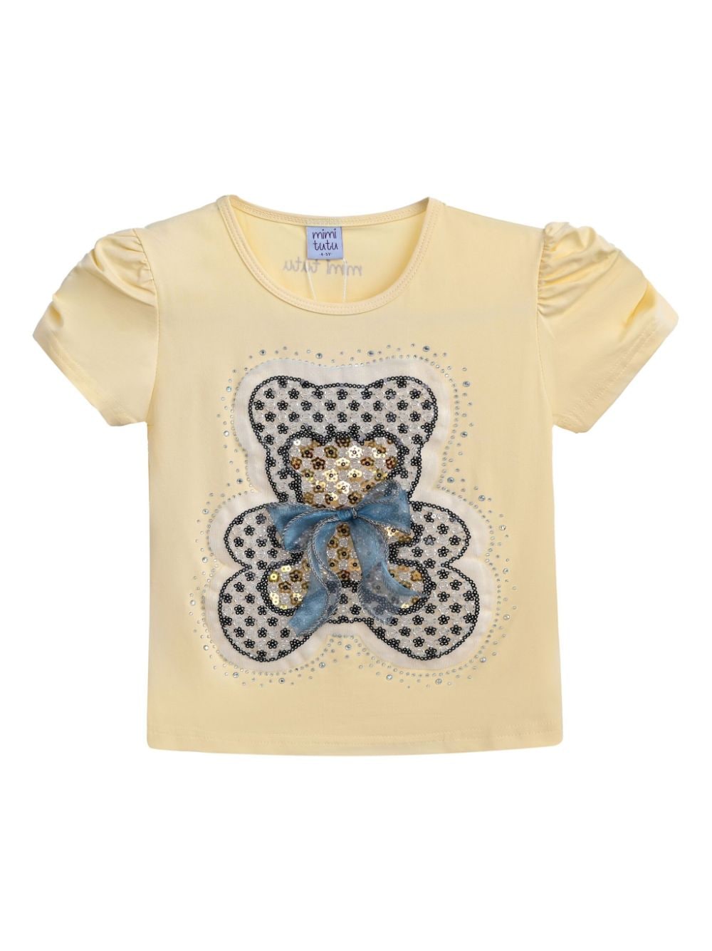 Mimi Tutu Bear-appliqué T-shirt In 黄色