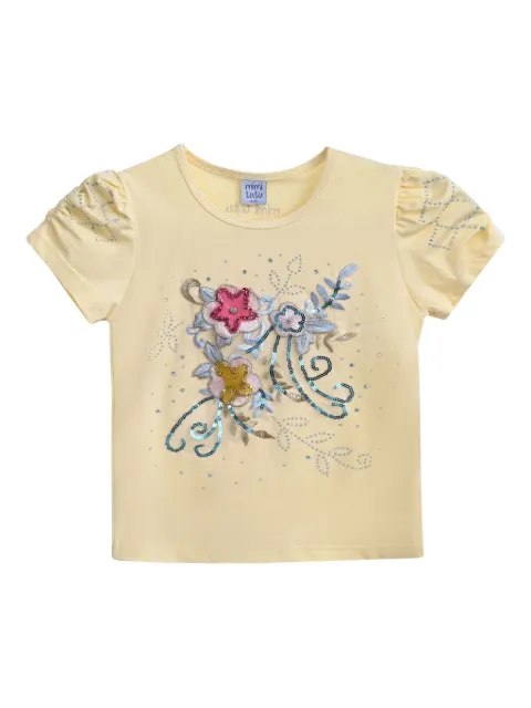 Mimi Tutu playera con aplique floral