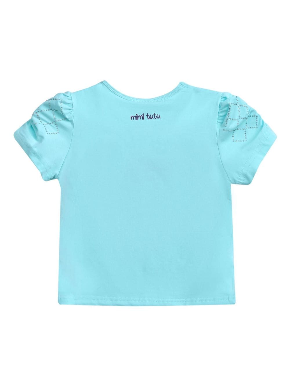 Shop Mimi Tutu Floral-appliqué T-shirt In Blue