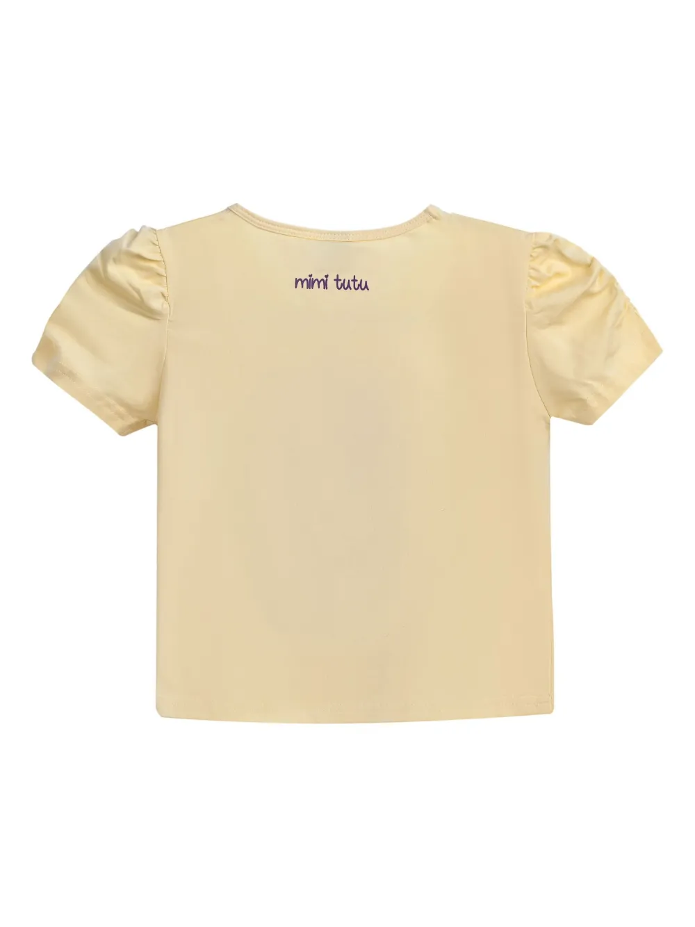 Shop Mimi Tutu Unicorn-appliqué T-shirt In Yellow