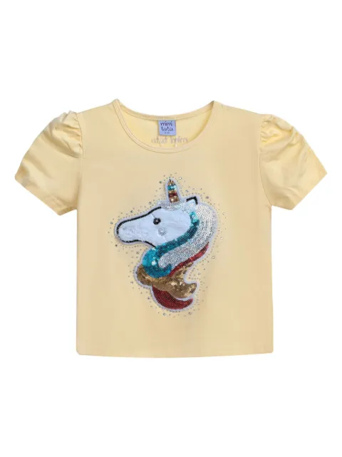 Mimi Tutu unicorn-appliqué T-shirt