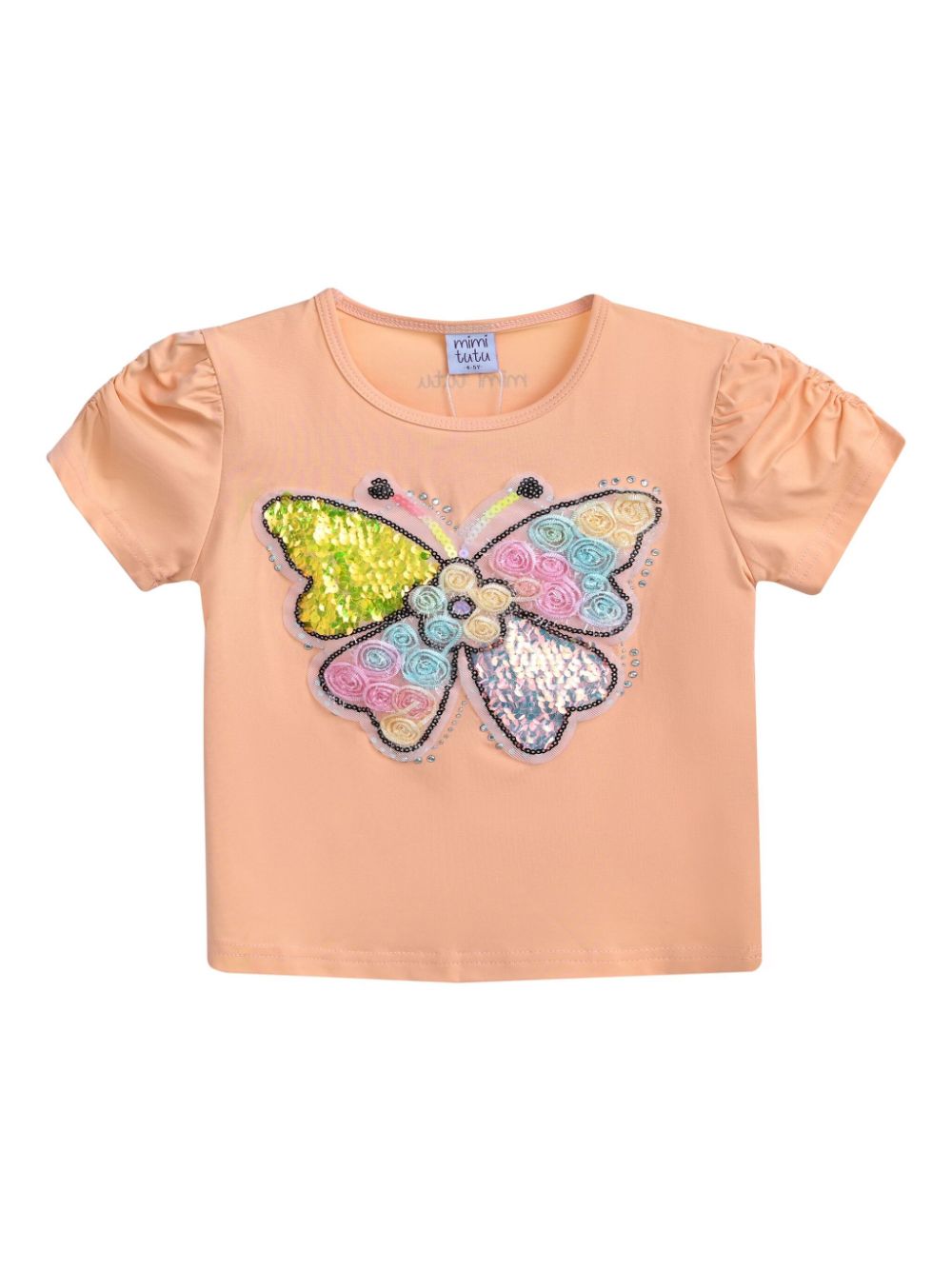 Mimi Tutu Butterfly-appliqué T-shirt In Nude