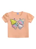 Mimi Tutu butterfly-appliqué T-shirt - Neutrals