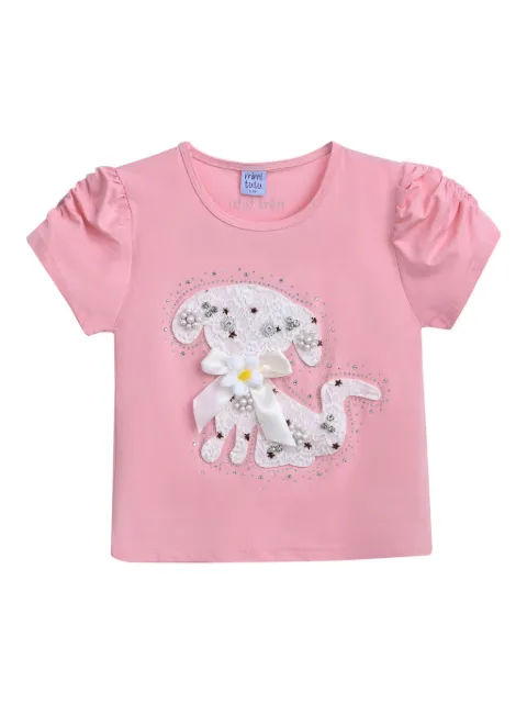 Mimi Tutu playera con aplique de cachorro