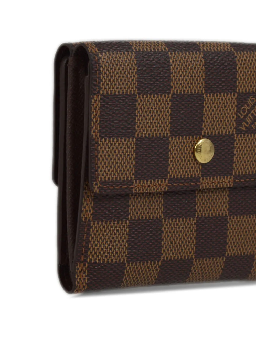 Pre-owned Louis Vuitton 2005 Elise Wallet In Brown