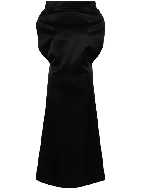ALAINPAUL vestido de seda con cuello barco