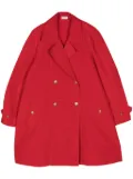 CHANEL Pre-Owned 2000s double-breasted silk coat - Red