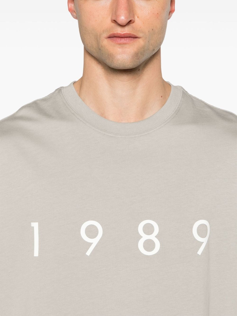 Shop 1989 Studio Logo-print Cotton T-shirt In Grey