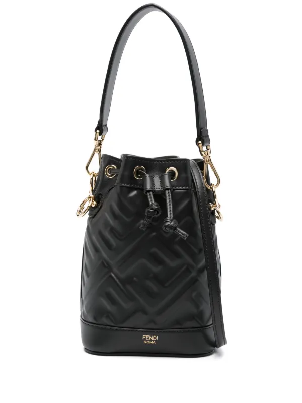 Black fendi bucket bag best sale