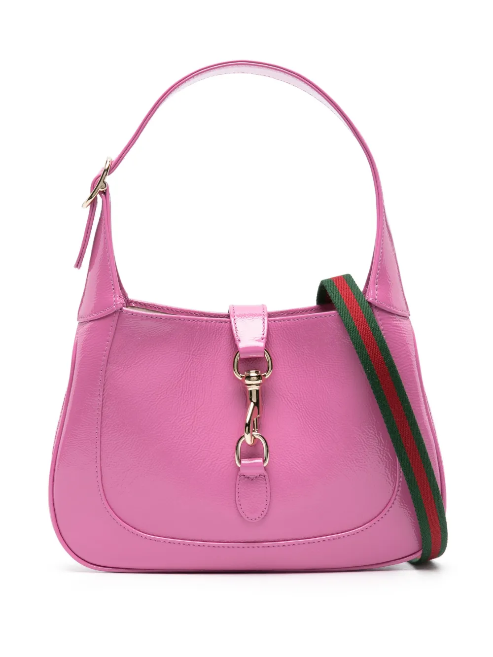 Gucci Small Jackie Leather Shoulder Bag In 粉色