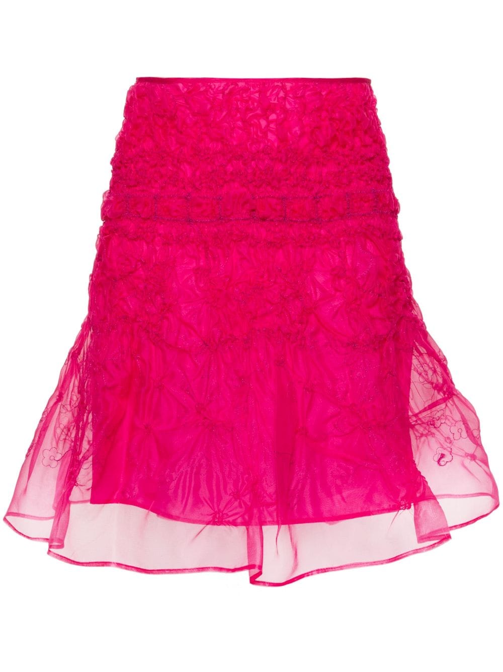 Cecilie Bahnsen Vida Organza Midi Skirt In Pink