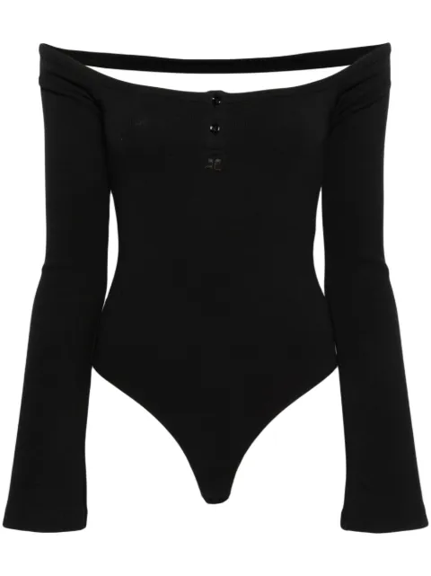 Courrèges Hyperbole 90's cold-shoulder bodysuit