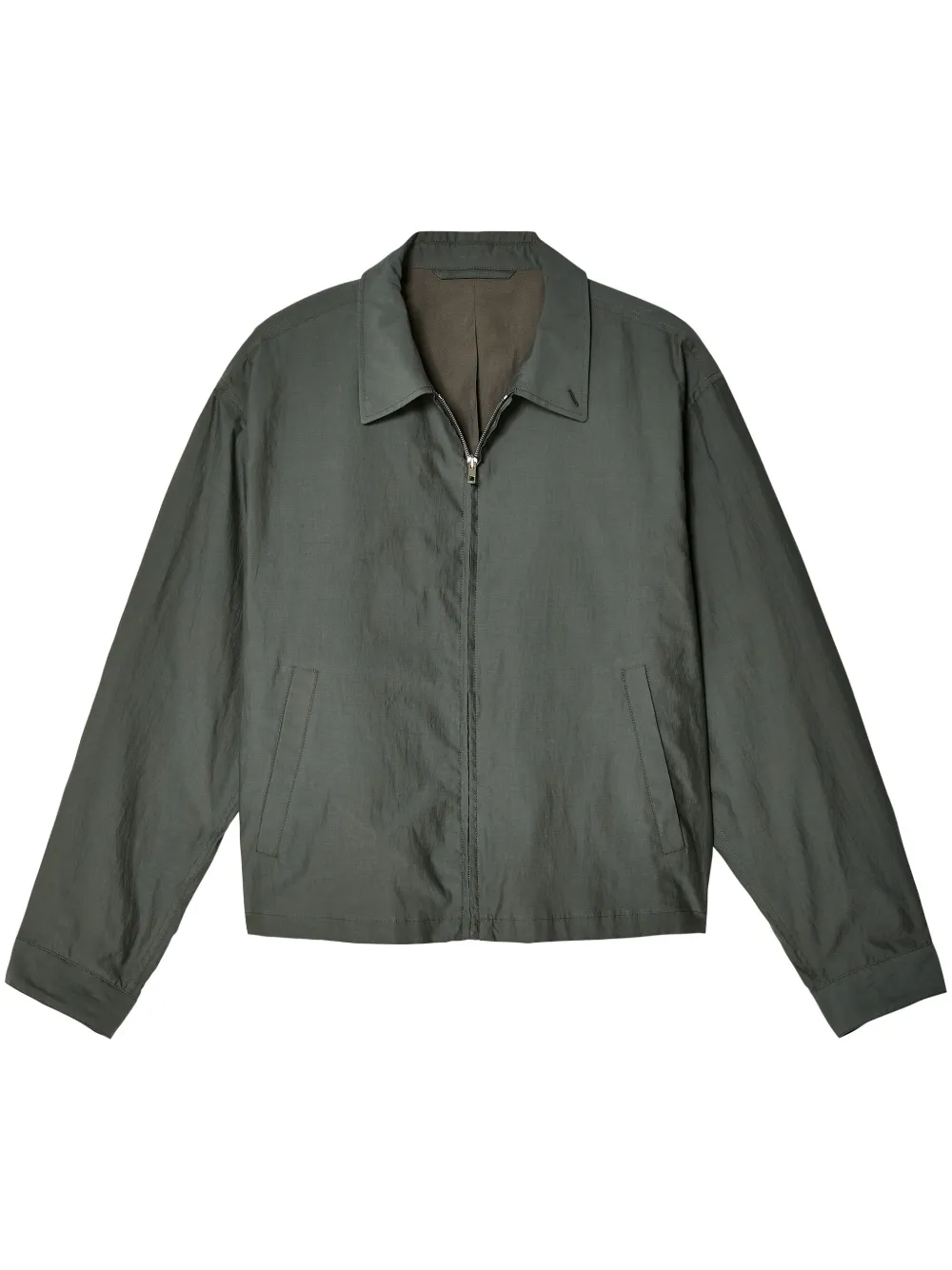 Lemaire Zip-up Shirt Jacket In Grey