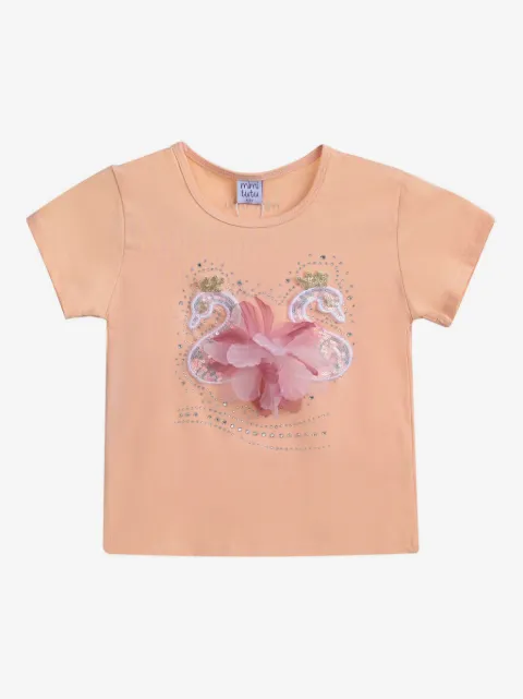 Mimi Tutu swan-appliqué T-shirt