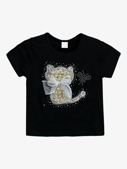 Mimi Tutu cat-appliqué T-shirt