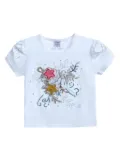 Mimi Tutu floral-appliqué T-shirt - White