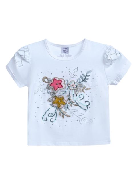 Mimi Tutu floral-appliqué T-shirt