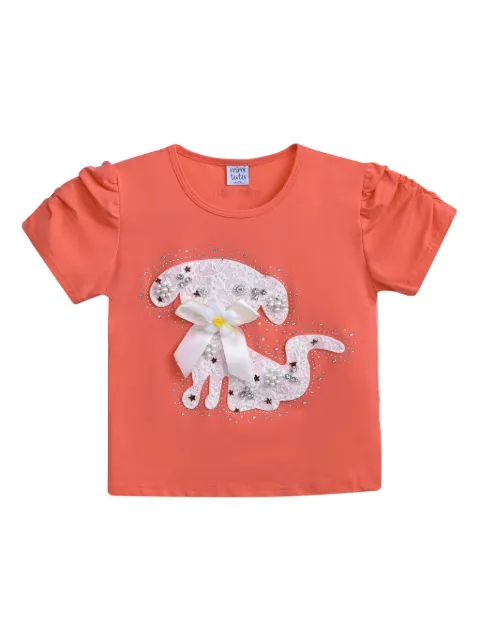 Mimi Tutu puppy-appliqué T-shirt