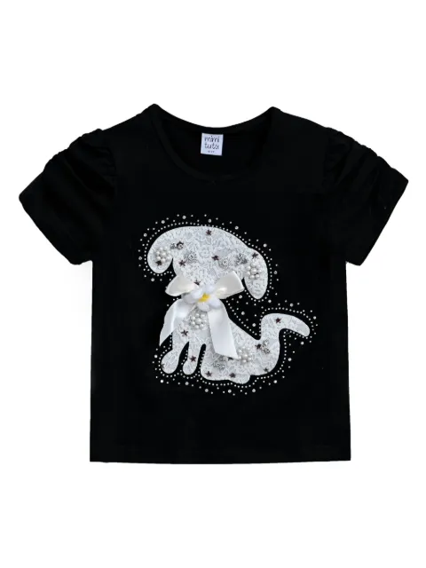 Mimi Tutu puppy-appliqué T-shirt